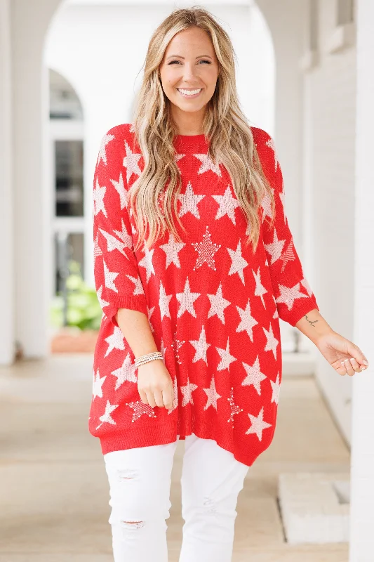 Patriotic Star Top, Red