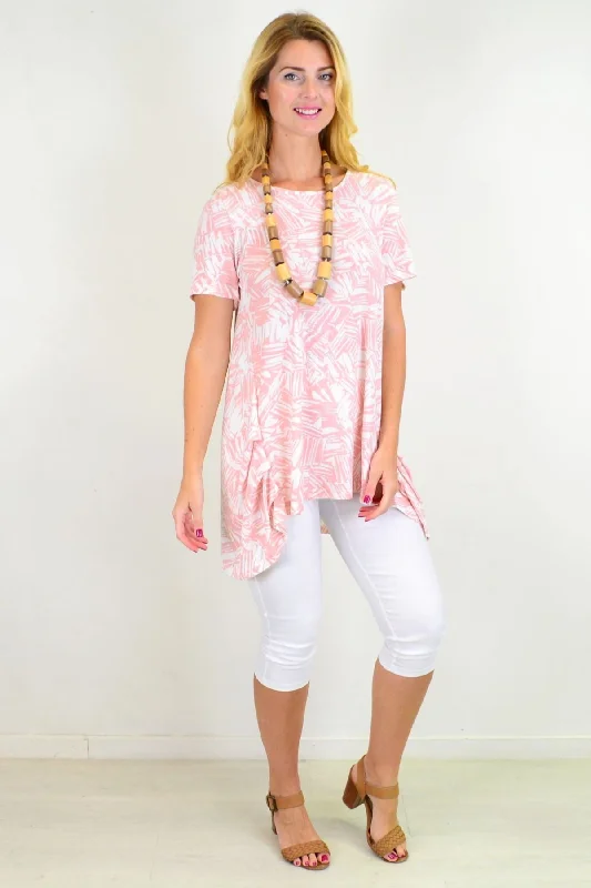 Pink Abstract Flamingo Tunic Top