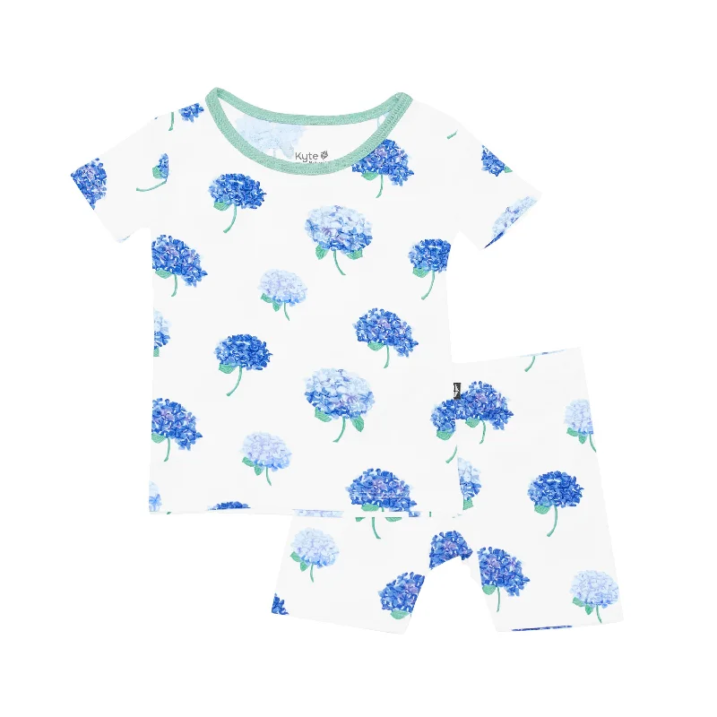 Short Sleeve Pajamas in Hydrangea