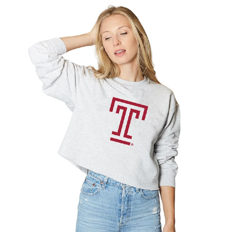 Temple Owls Gray Crewneck