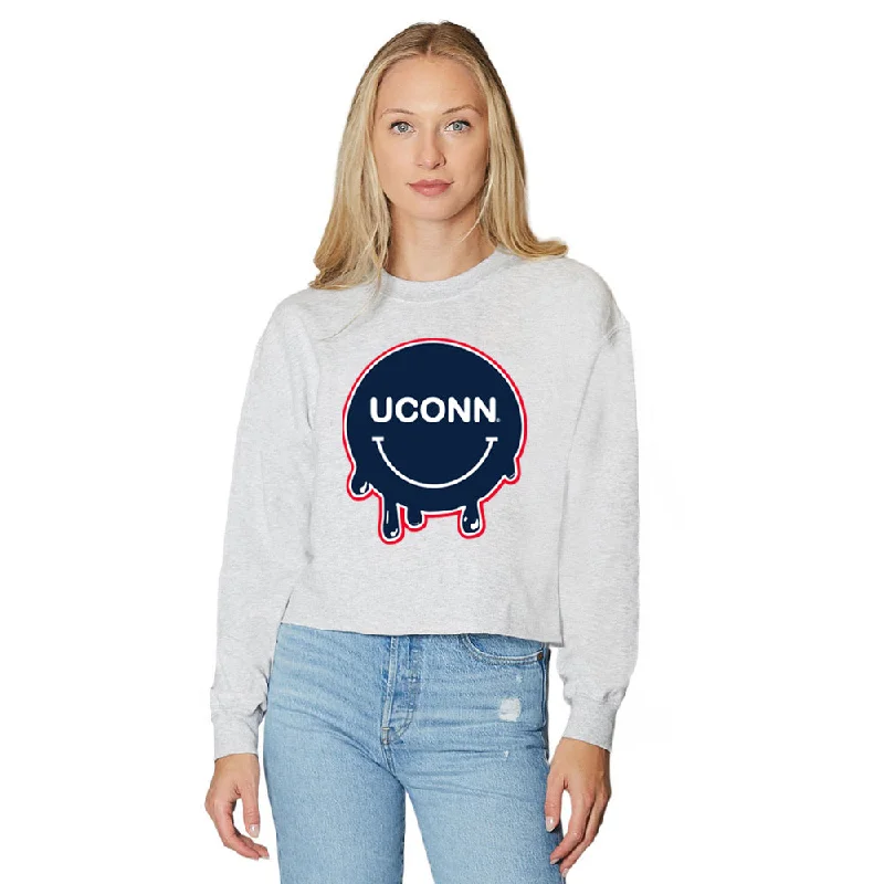 UConn Smile Gray Crewneck