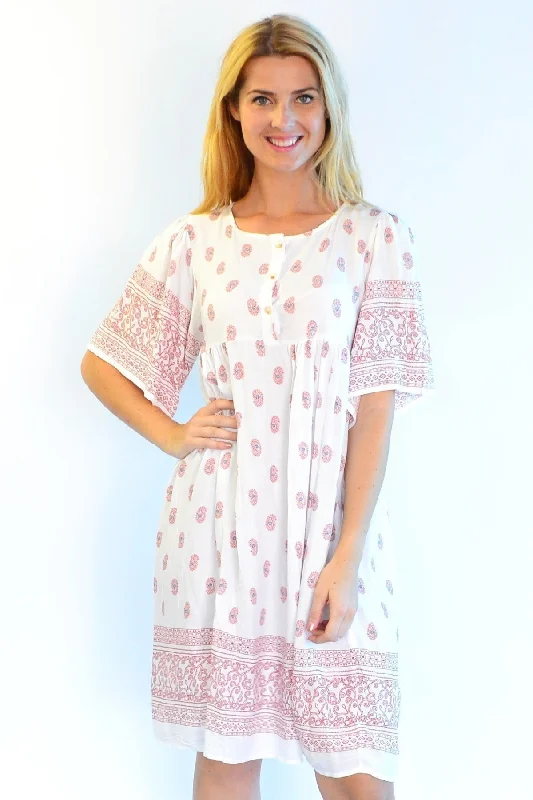 White Persian Palace Tunic Dress