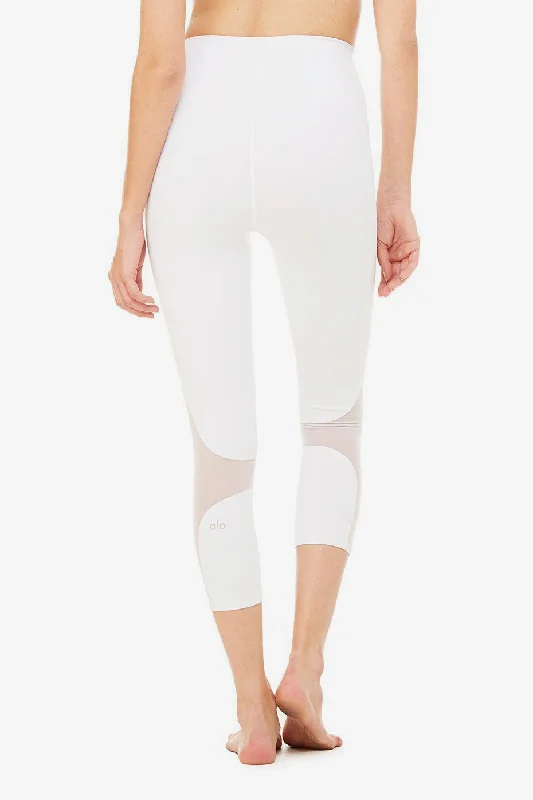 High-Waist Coast Capri - White