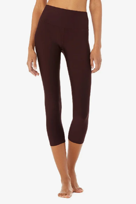 High-Waist Airlift Capri - Oxblood