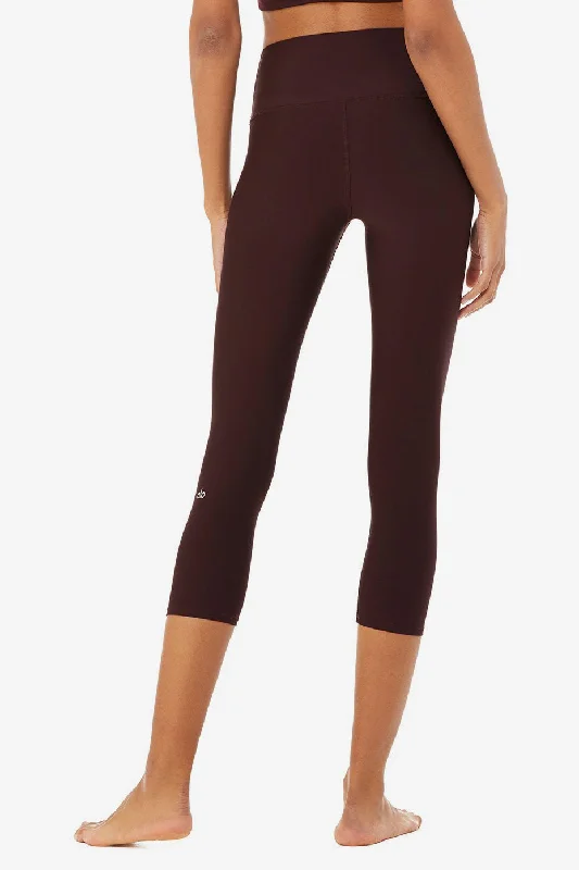 High-Waist Airlift Capri - Oxblood