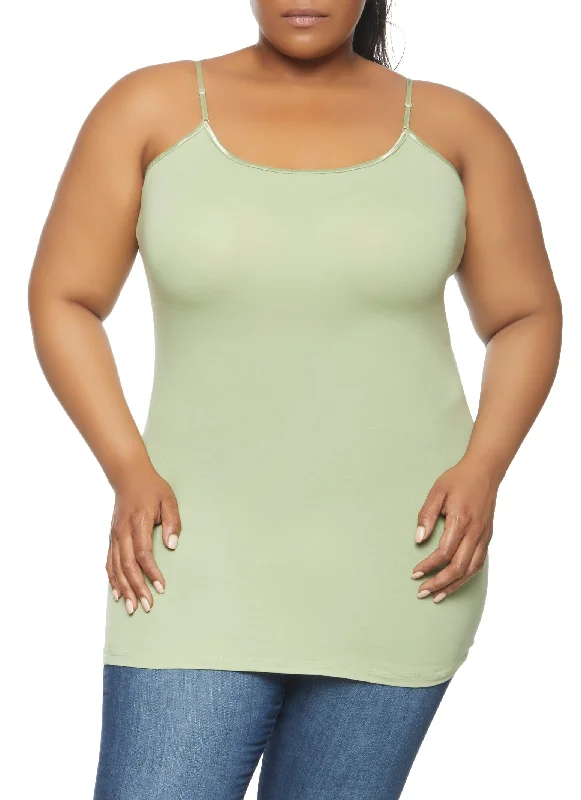 Plus Size Basic Solid Cami