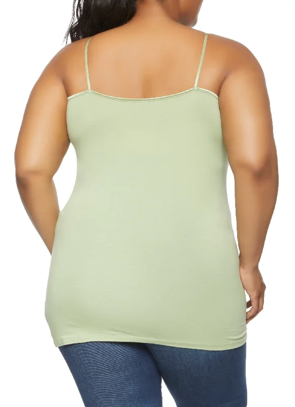 Plus Size Basic Solid Cami