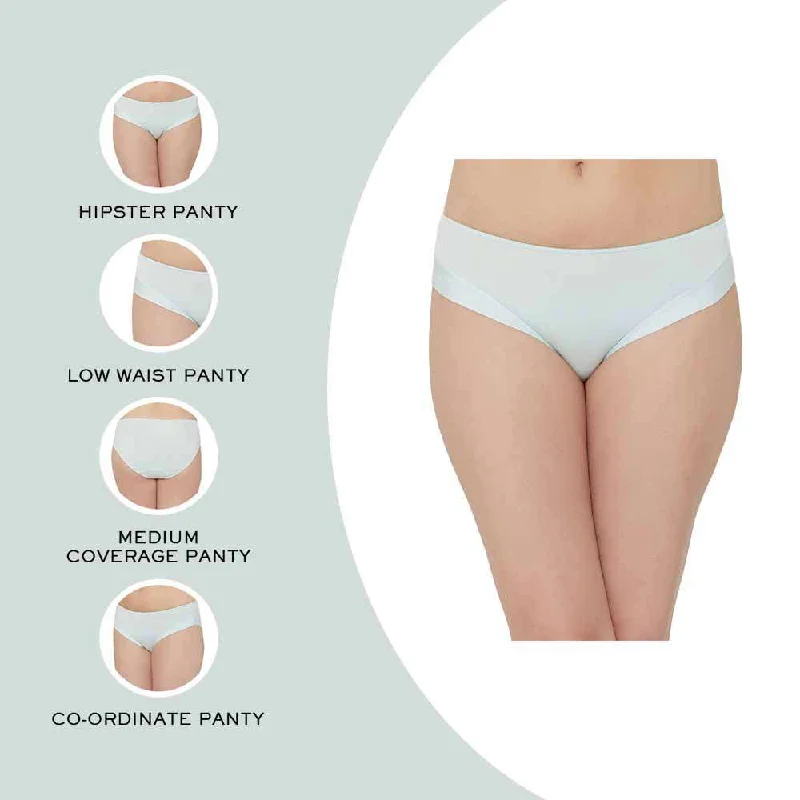 Aura Low Waist Medium Coverage Everyday Wear Bikini Panty - Mint Green