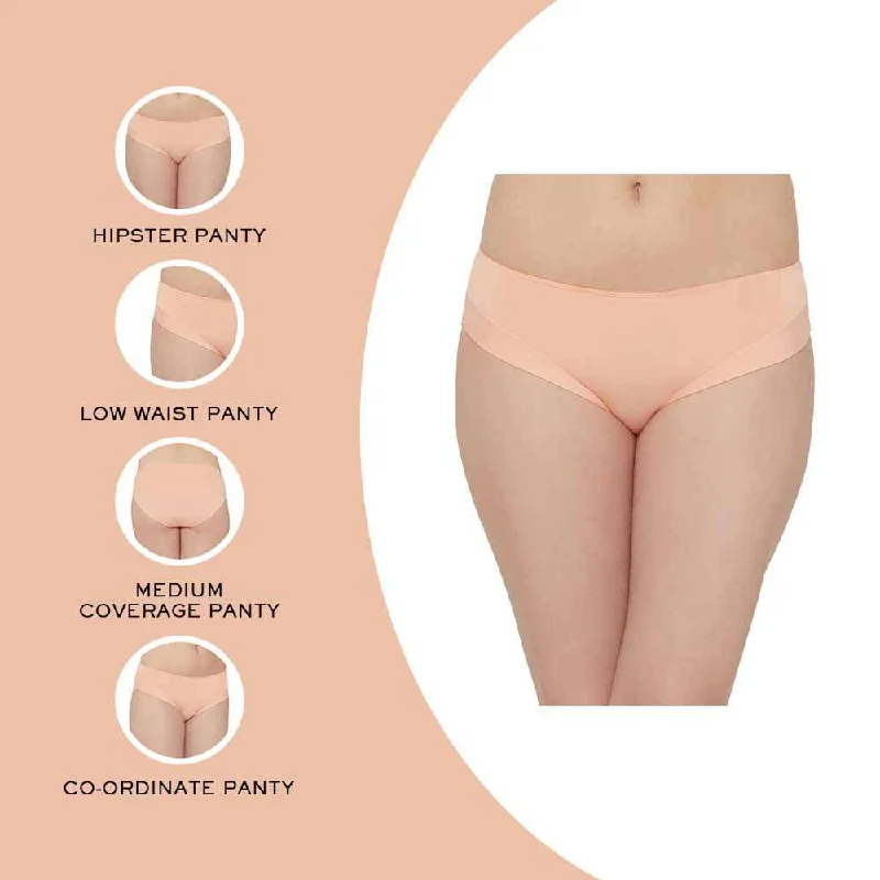 Aura Low Waist Medium Coverage Everyday Wear Bikini Panty - Orange