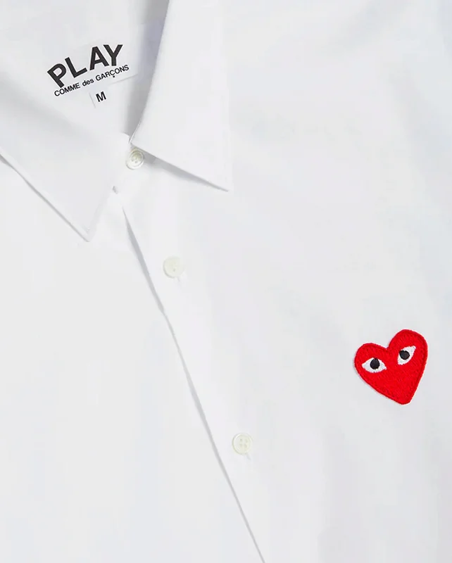 B002 UNISEX RED HEART SHIRT / WHITE