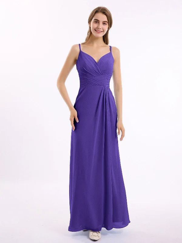 Sweetheart Neck Chiffon Gown with Double Straps Regency