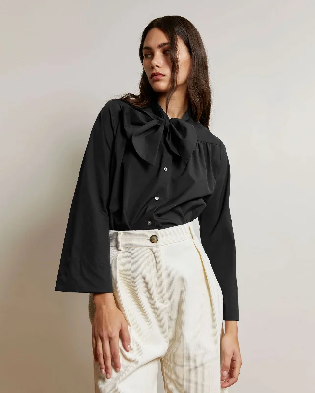 BIANCA BOW BLOUSE / BLACK