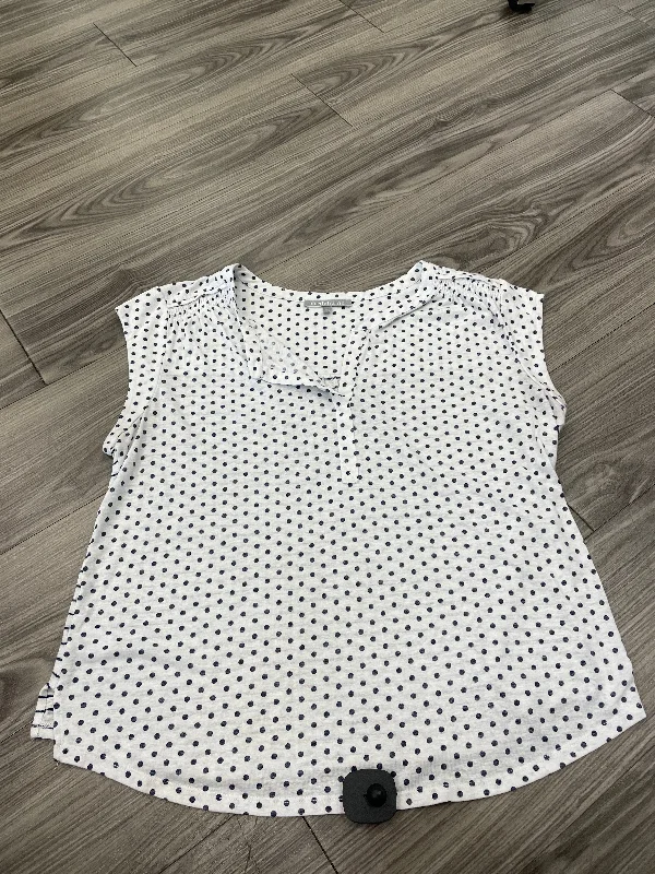 Blouse Short Sleeve By Daniel Rainn In Polkadot Pattern, Size: 2x