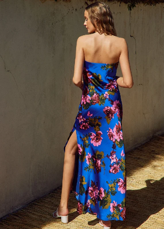 Blythe Strapless Floral Maxi Dress - Midnight Floral