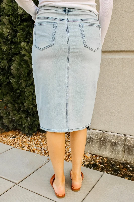 FLASH SALE * Cali Distressed Denim Skirt (Final Sale)