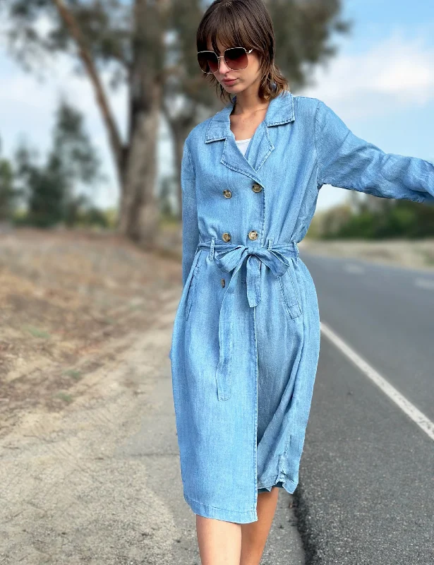 Chambray Trench Jacket