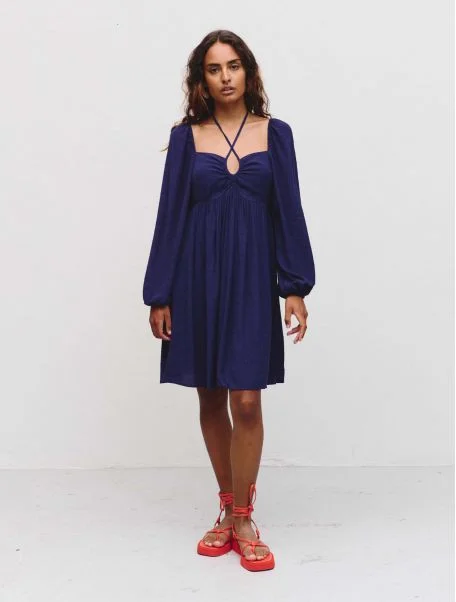 Idano Ouissam Dress - Navy