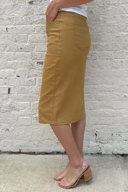 JDA Dk. Khaki Denim Skirt