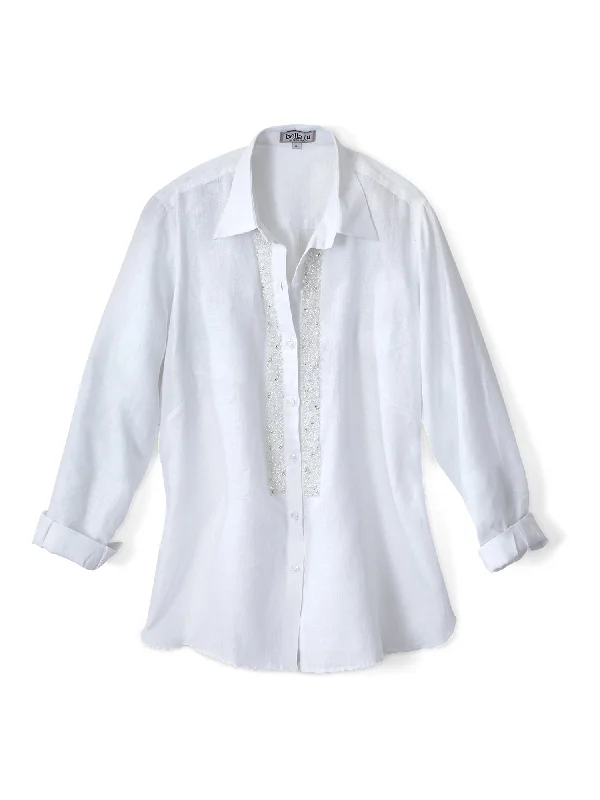 Kara Pearl Linen Shirt