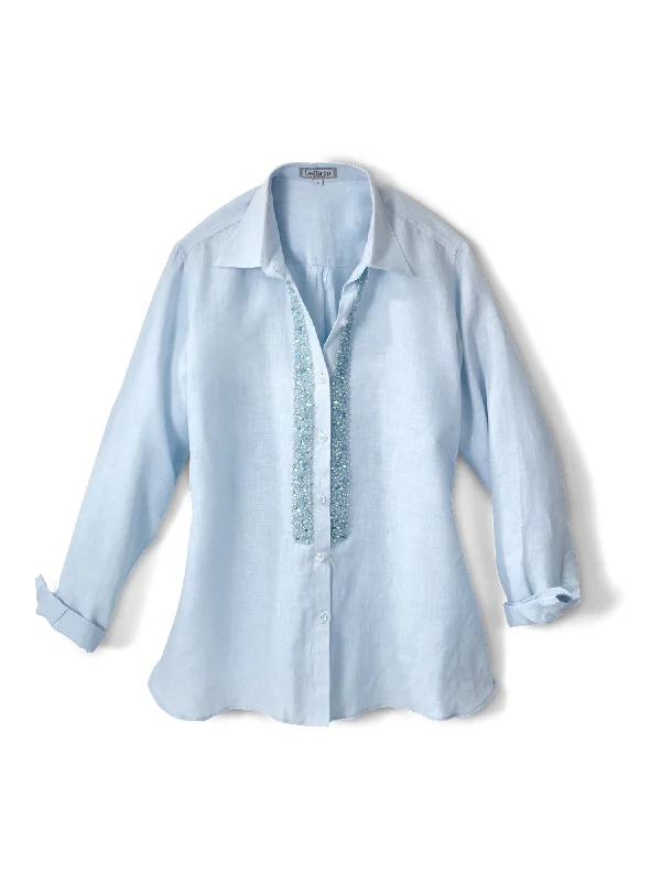 Kara Pearl Linen Shirt