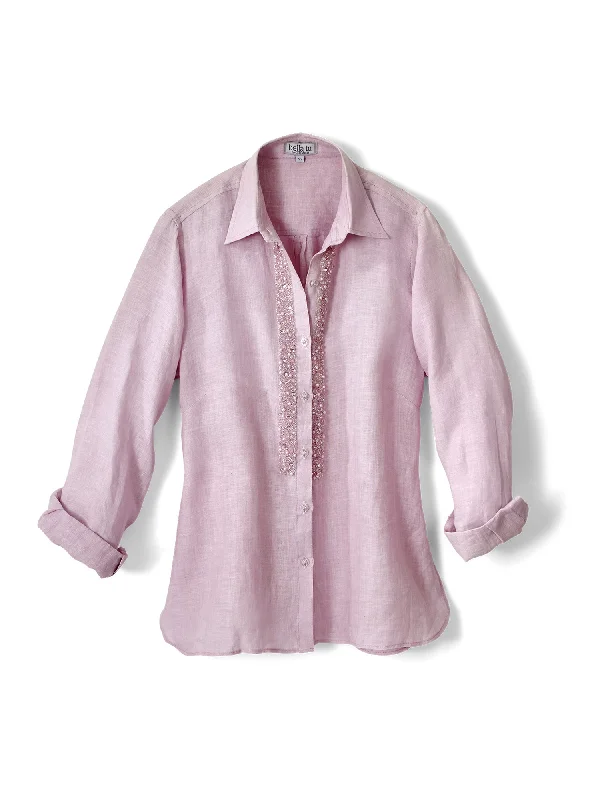 Kara Pearl Linen Shirt