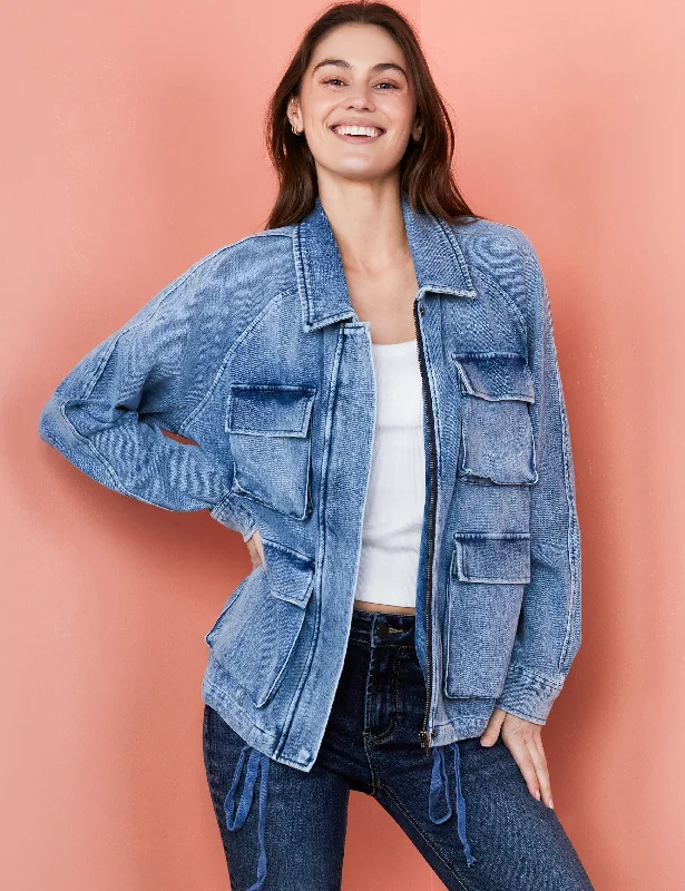 Knit Denim Jacket