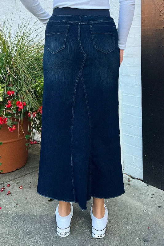 Kristen Waistband Mermaid Denim in Dark Wash (FINAL SALE)