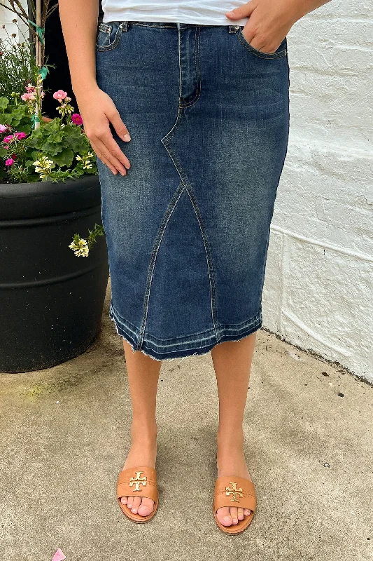 FLASH SALE * Maya Denim Skirt in Vintage Wash (Final Sale)