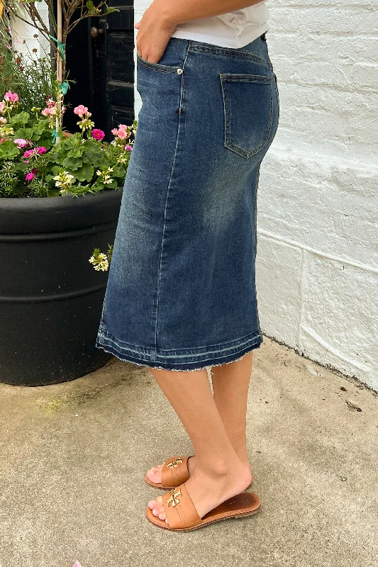 FLASH SALE * Maya Denim Skirt in Vintage Wash (Final Sale)