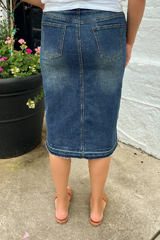 FLASH SALE * Maya Denim Skirt in Vintage Wash (Final Sale)