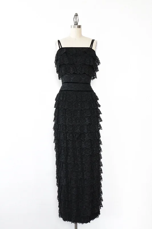 McClintock Ruffled Lace Maxi S