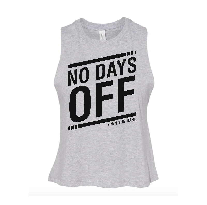 No Days Off Ladies Crop Tank