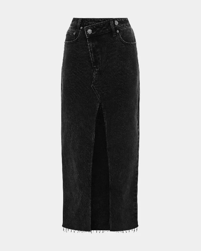 RELAX MAXI SKIRT WASHED BLACK