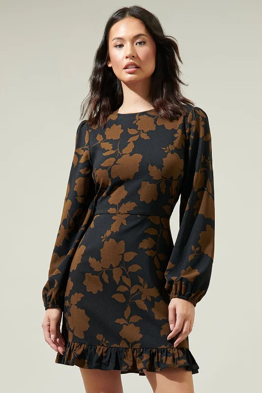 Floral Ruffle Flounce Mini Dress - FINAL SALE