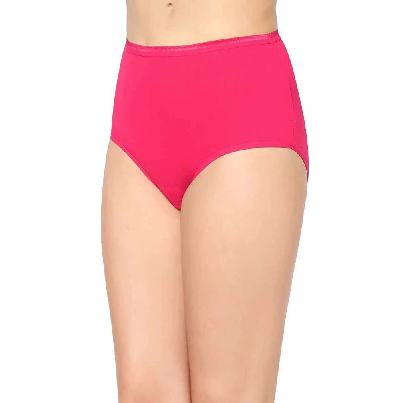 Cotton High Waist Full Coverage Everyday Wear Pack of 3  Full Brief Maxi Panty