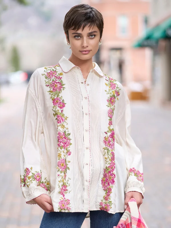 Zahra Beaded Floral Shirt