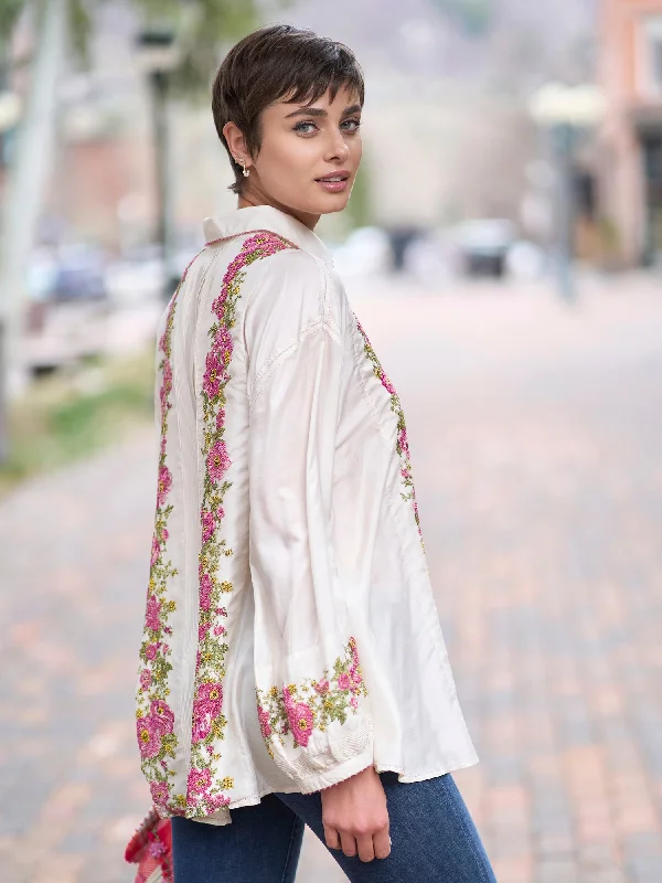 Zahra Beaded Floral Shirt