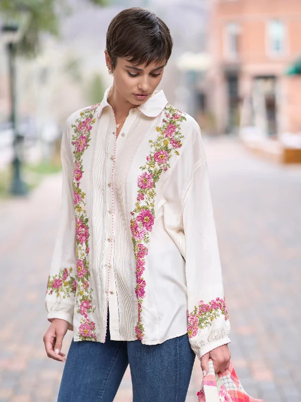 Zahra Beaded Floral Shirt